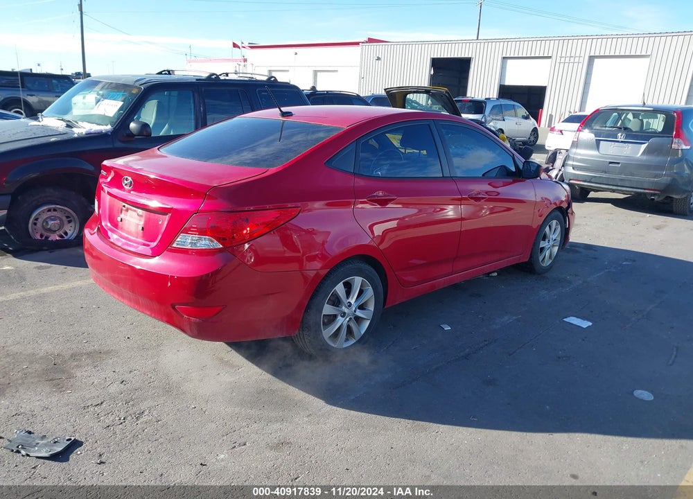 2014 HYUNDAI ACCENT GLS VIN: KMHCU4AE7EU741180