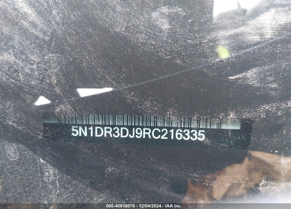 2024 NISSAN PATHFINDER PLATINUM 4WD VIN: 5N1DR3DJ9RC216335