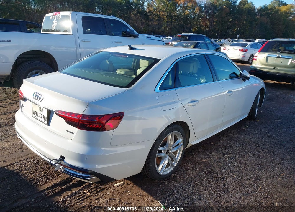 2022 AUDI A4 PREMIUM PLUS 45 TFSI S LINE QUATTRO S TRONIC VIN: WAUEAAF48NN014934