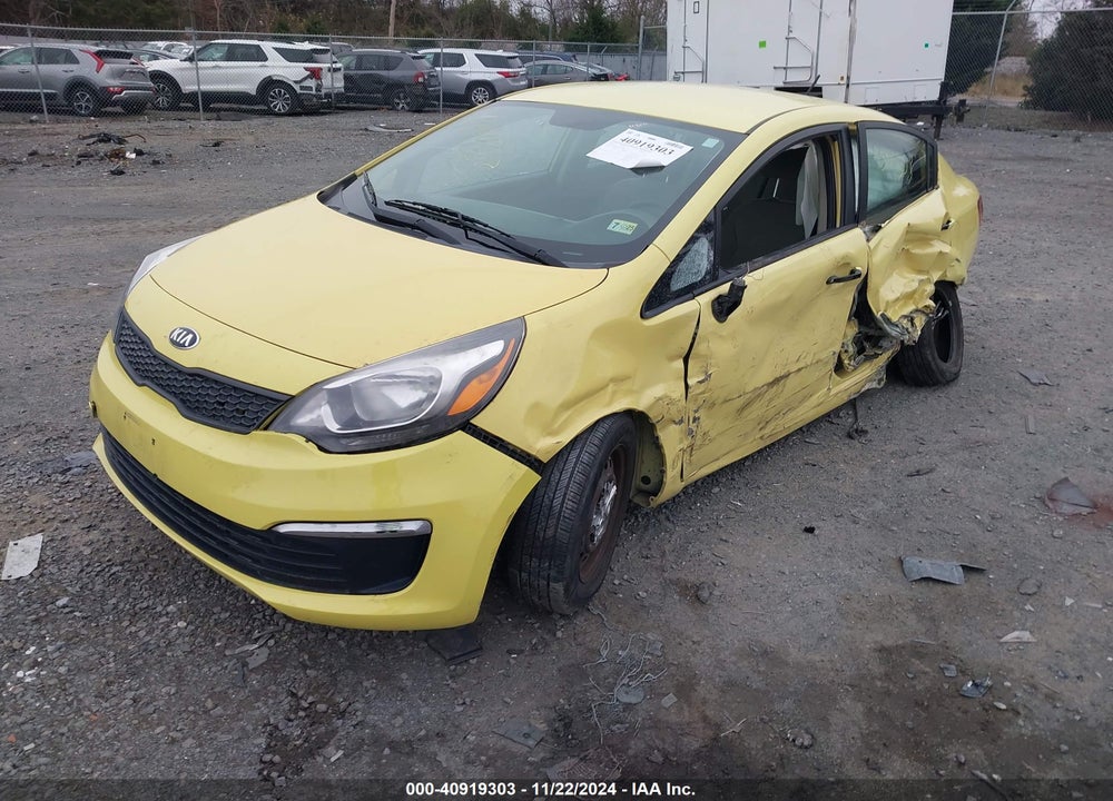2016 KIA RIO LX VIN: KNADM4A36G6561622