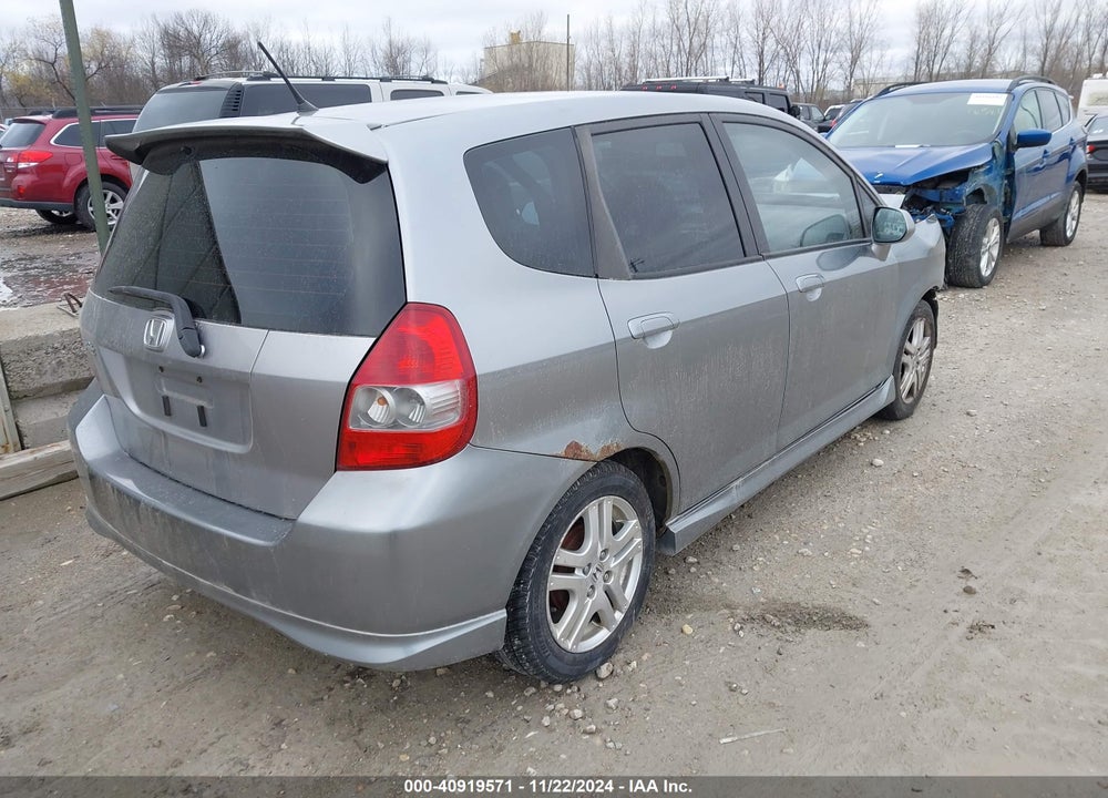 2007 HONDA FIT SPORT VIN: JHMGD38607S029766