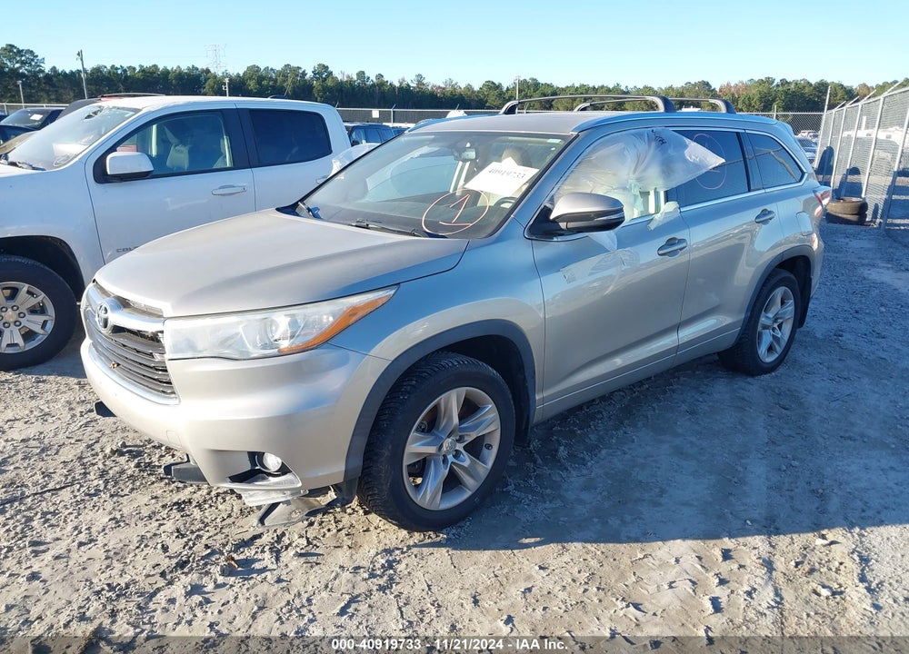 2015 TOYOTA HIGHLANDER LIMITED V6 VIN: 5TDDKRFHXFS141502