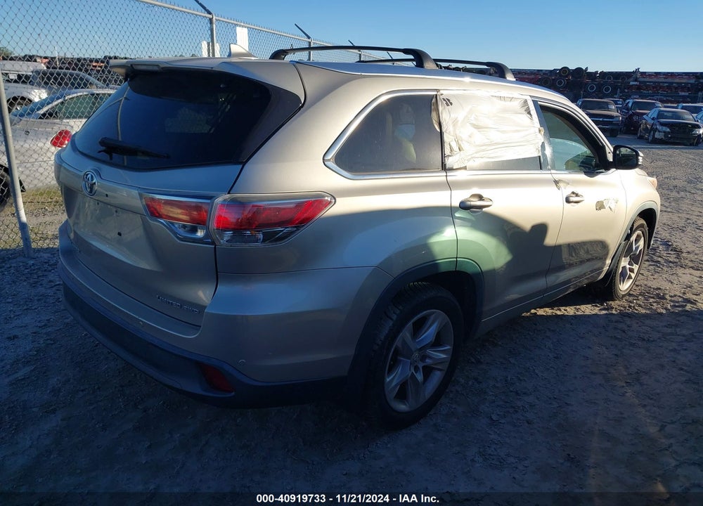 2015 TOYOTA HIGHLANDER LIMITED V6 VIN: 5TDDKRFHXFS141502