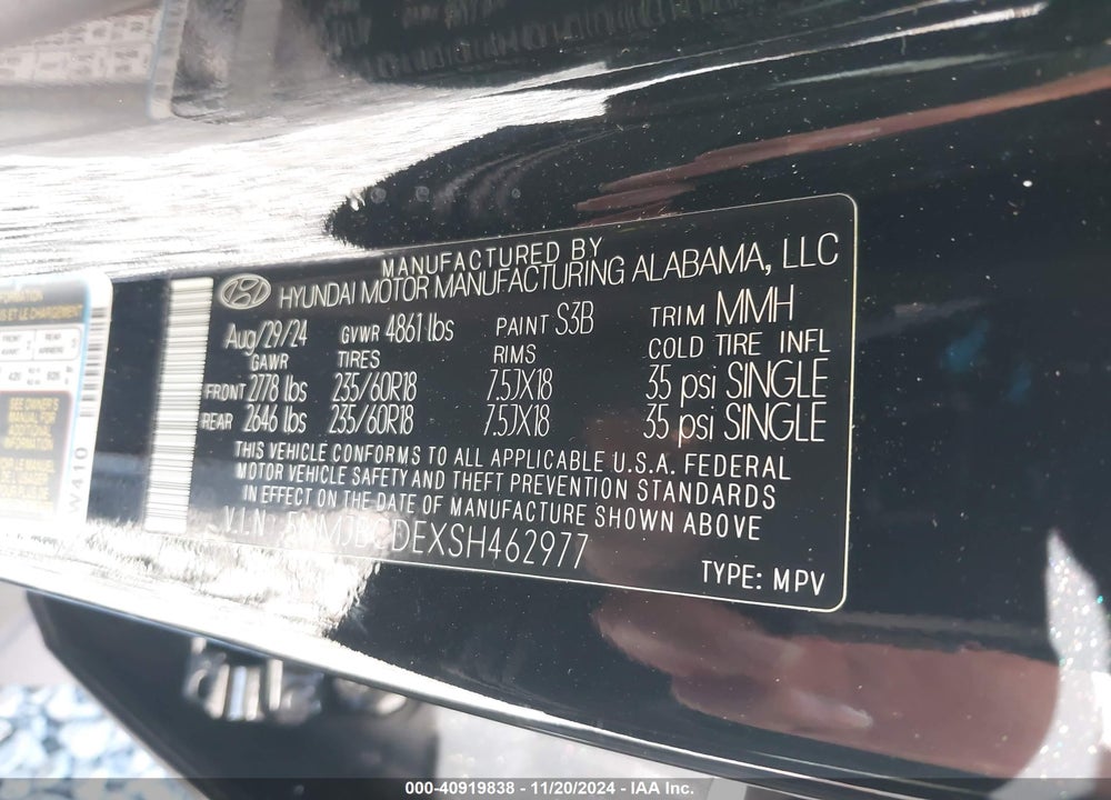 2025 HYUNDAI TUCSON SEL VIN: 5NMJBCDEXSH462977