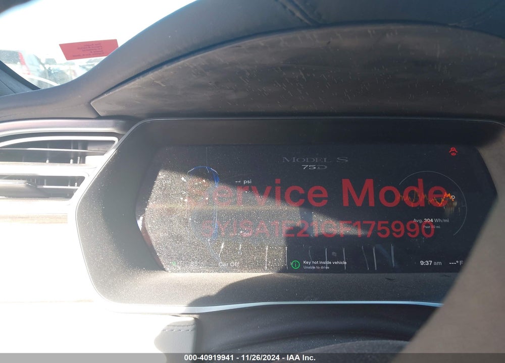 2016 TESLA MODEL S VIN: 5YJSA1E21GF175990