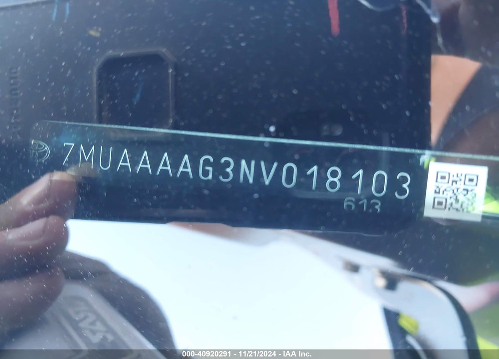 2022 TOYOTA COROLLA CROSS L VIN: 7MUAAAAG3NV018103