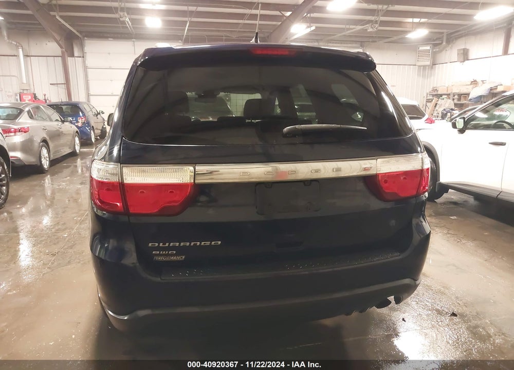 2012 DODGE DURANGO SXT VIN: 1C4RDJAG5CC198137