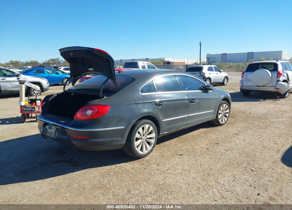 2012 VOLKSWAGEN CC SPORT VIN: WVWMN7AN4CE505309