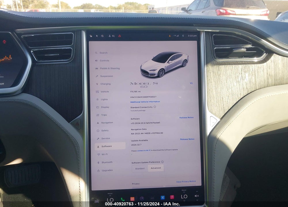 2013 TESLA MODEL S VIN: 5YJSA1CG6DFP08507