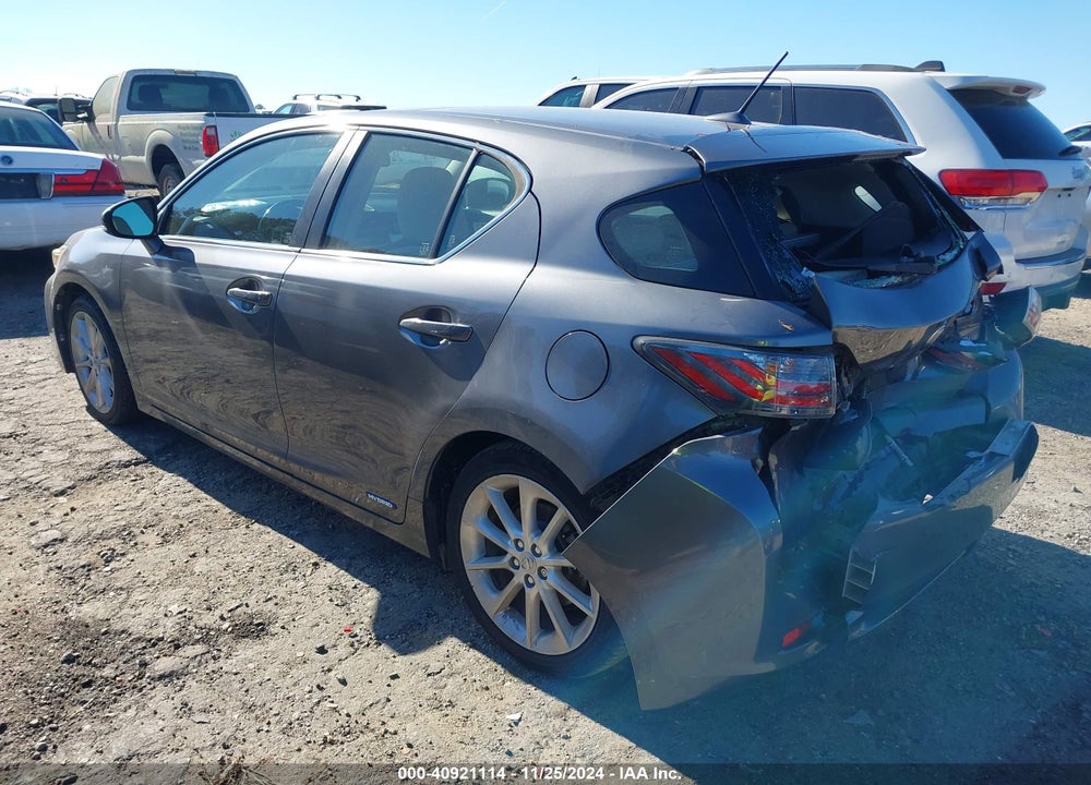 2012 LEXUS CT 200H PREMIUM VIN: JTHKD5BH6C2118574