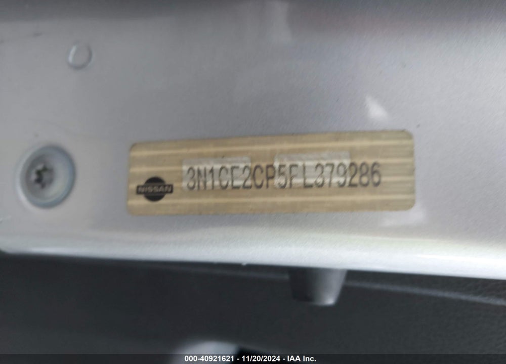 2015 NISSAN VERSA NOTE S (SR)/S PLUS/SL/SR/SV VIN: 3N1CE2CP5FL379286