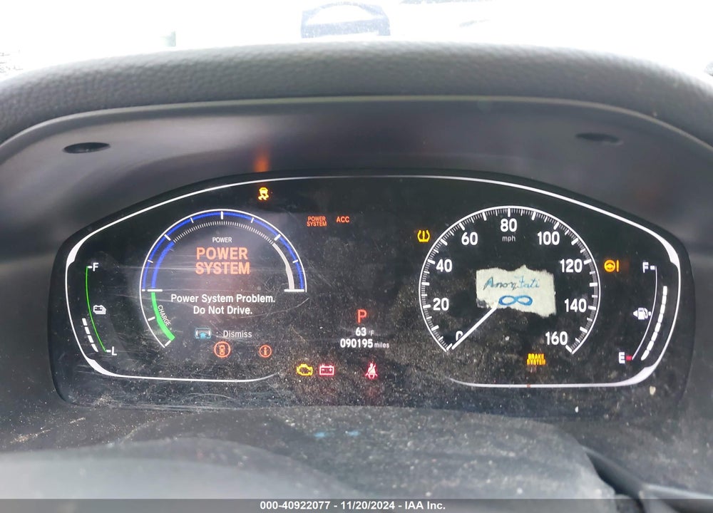 2018 HONDA ACCORD HYBRID TOURING VIN: 1HGCV3F92JA009334