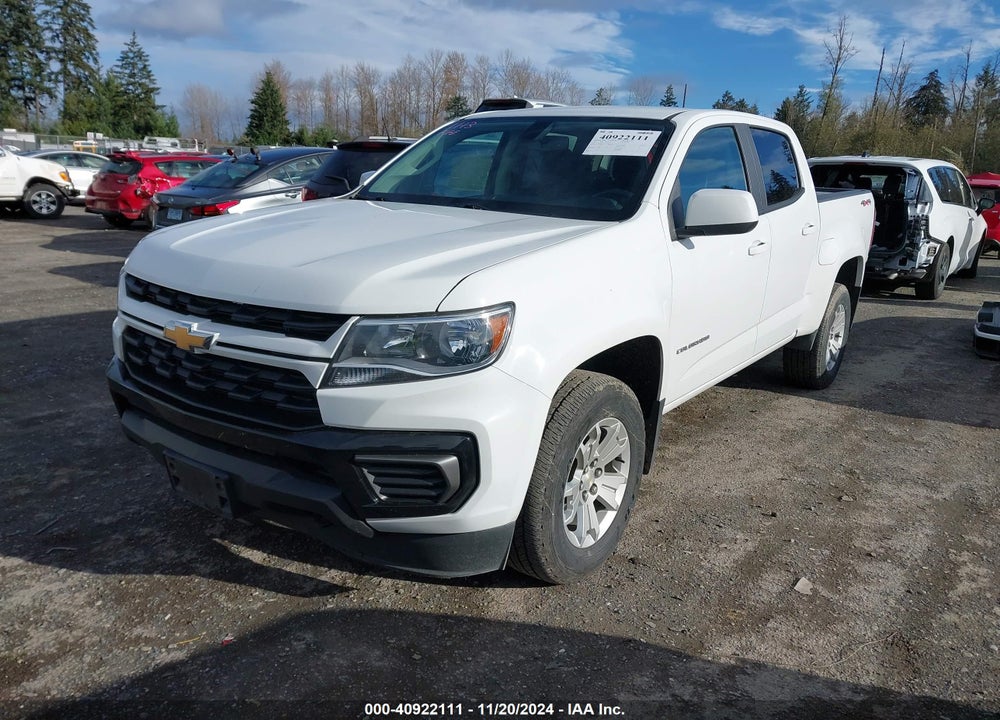 2021 CHEVROLET COLORADO 4WD  LONG BOX LT/4WD  SHORT BOX LT VIN: 1GCGTCEN3M1222205