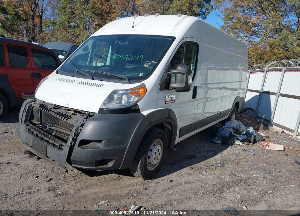 2019 RAM PROMASTER 2500 HIGH ROOF 159 WB VIN: 3C6TRVDG6KE557231