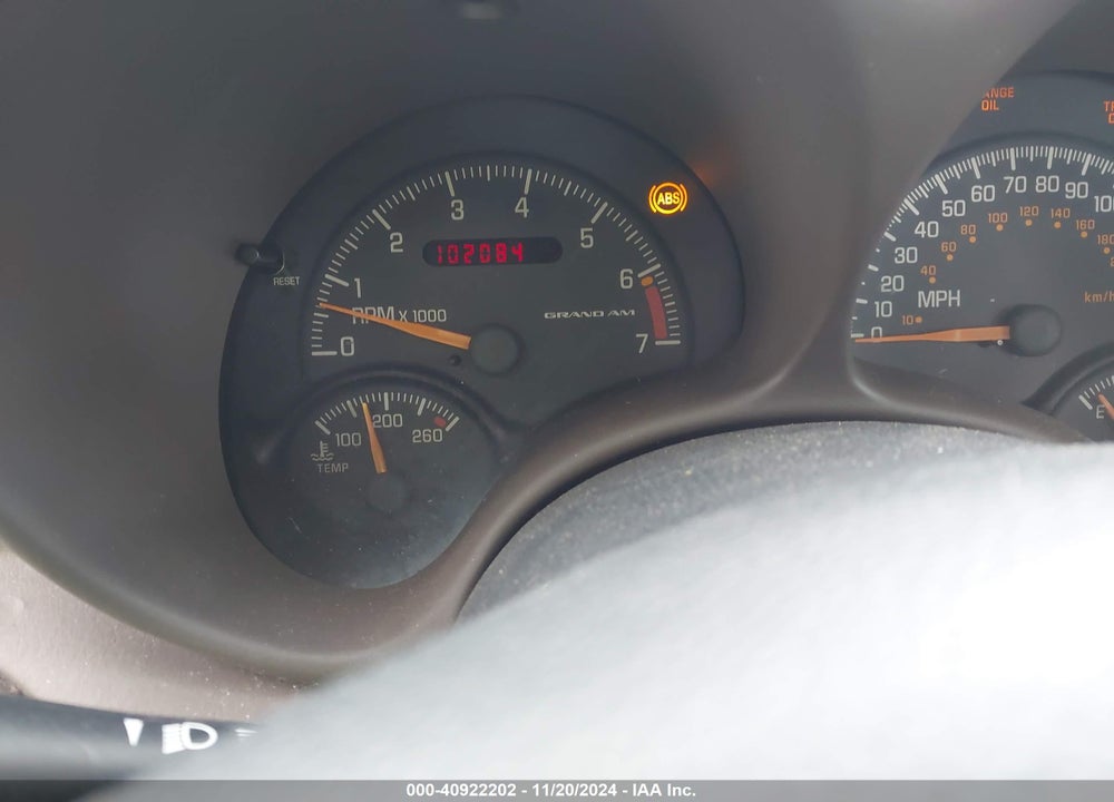 1999 PONTIAC GRAND AM GT1 VIN: 1G2NW52E4XM938603