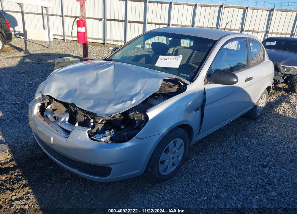 2008 HYUNDAI ACCENT GS VIN: KMHCM36C08U080372