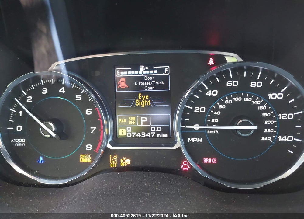 2017 SUBARU FORESTER 2.5I LIMITED VIN: JF2SJARC7HH807123