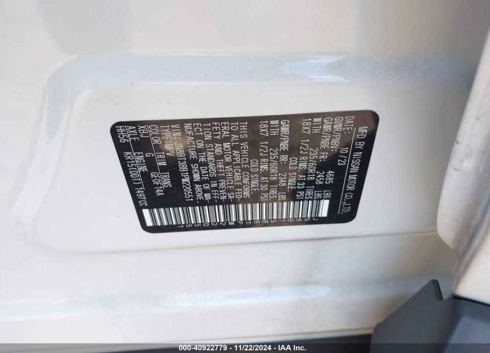 2023 NISSAN ROGUE SV INTELLIGENT AWD VIN: JN8BT3BB1PW220551
