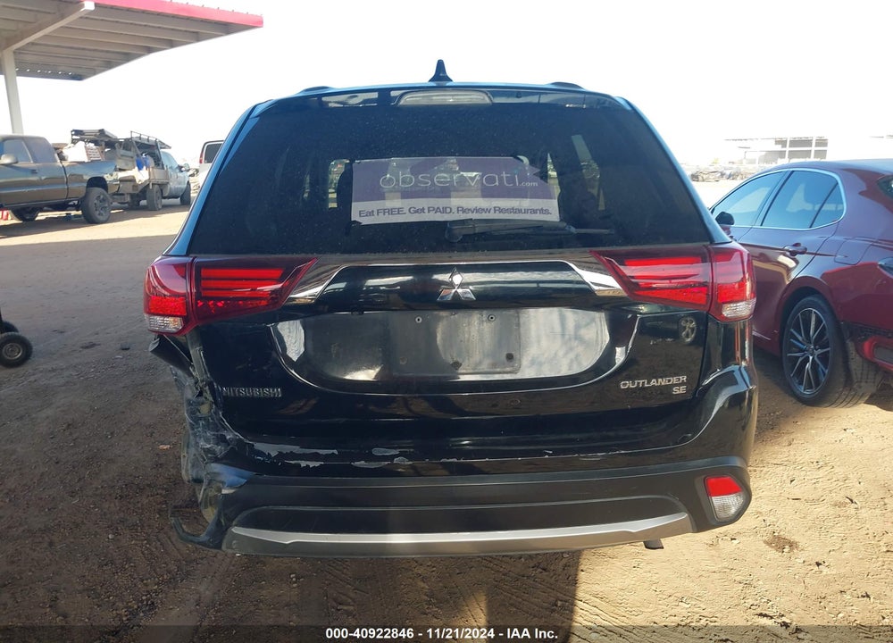 2018 MITSUBISHI OUTLANDER SE VIN: JA4AZ3A38JZ054867