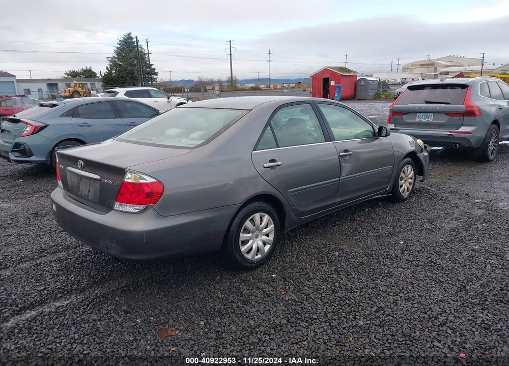2005 TOYOTA CAMRY LE VIN: 4T1BE32K65U587892