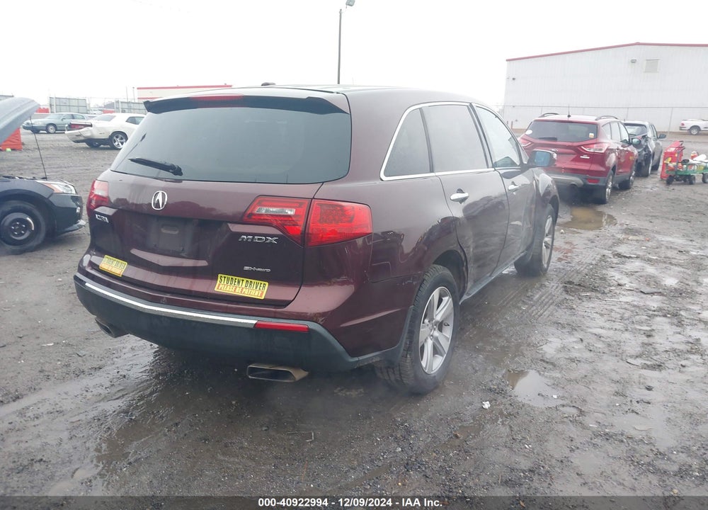 2011 ACURA MDX VIN: 2HNYD2H23BH522882