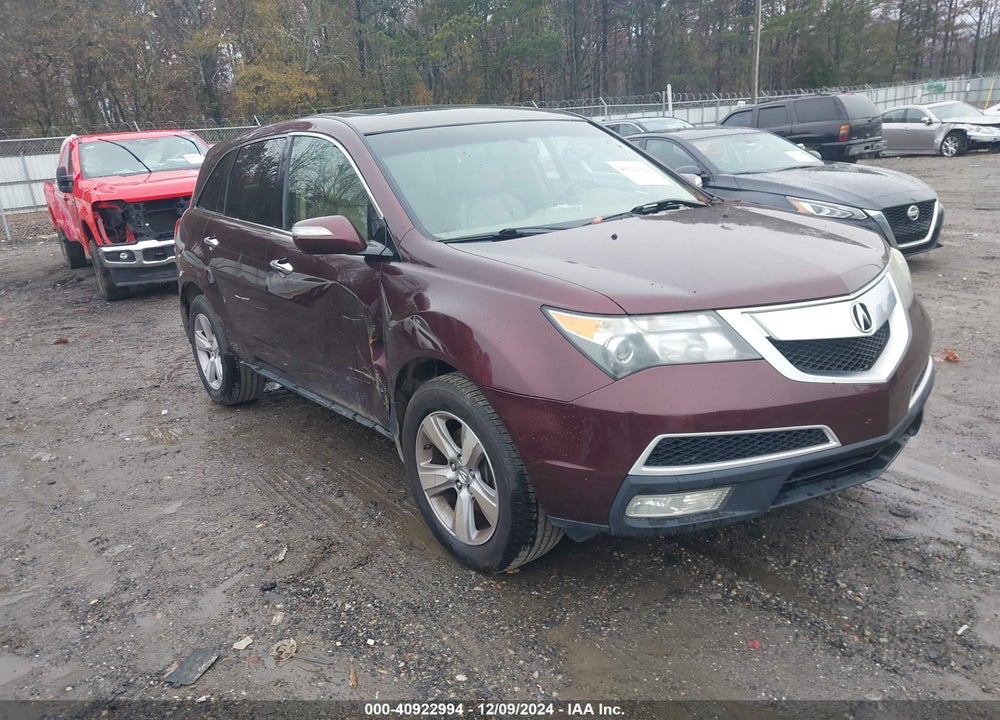 2011 ACURA MDX VIN: 2HNYD2H23BH522882