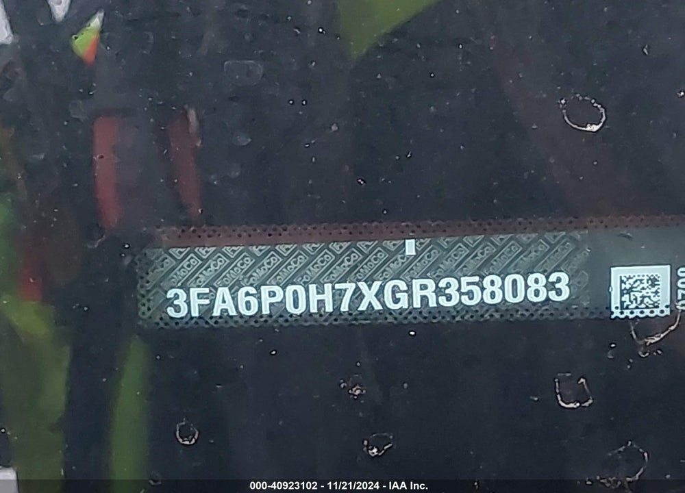 2016 FORD FUSION SE VIN: 3FA6P0H7XGR358083