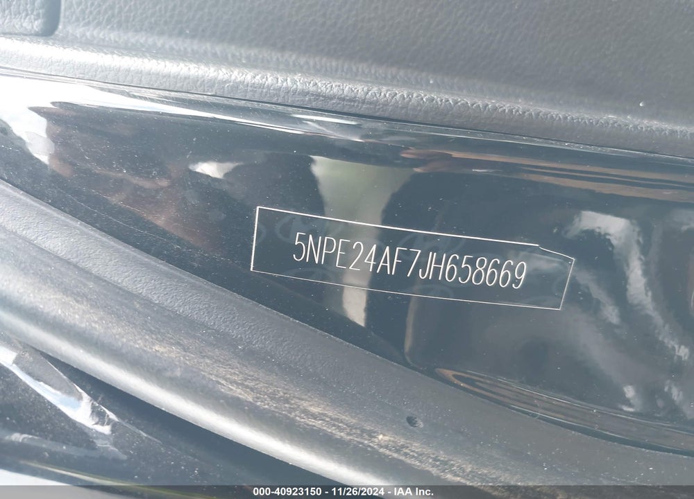 2018 HYUNDAI SONATA SE VIN: 5NPE24AF7JH658669