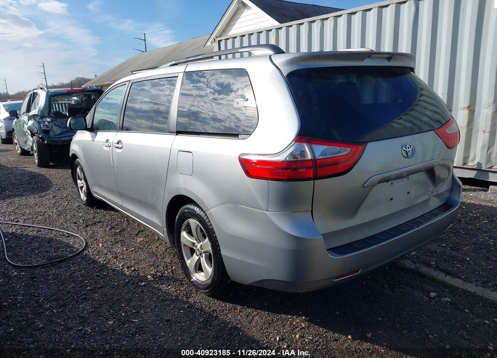 2015 TOYOTA SIENNA LE 8 PASSENGER VIN: 5TDKK3DC0FS605862
