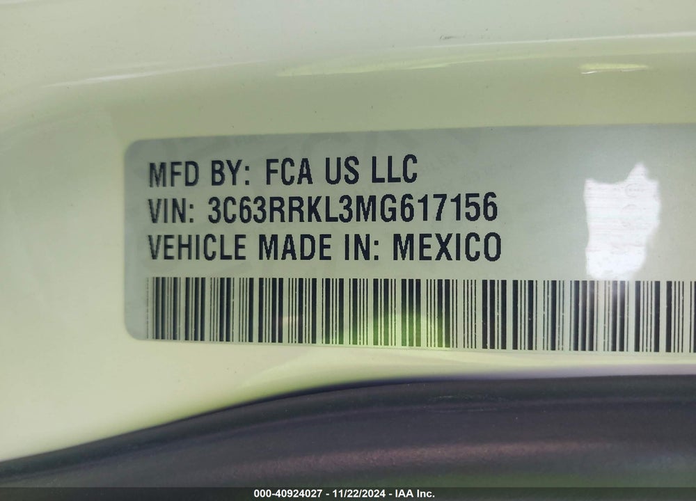 2021 RAM 3500 LIMITED LONGHORN  4X4 8' BOX VIN: 3C63RRKL3MG617156
