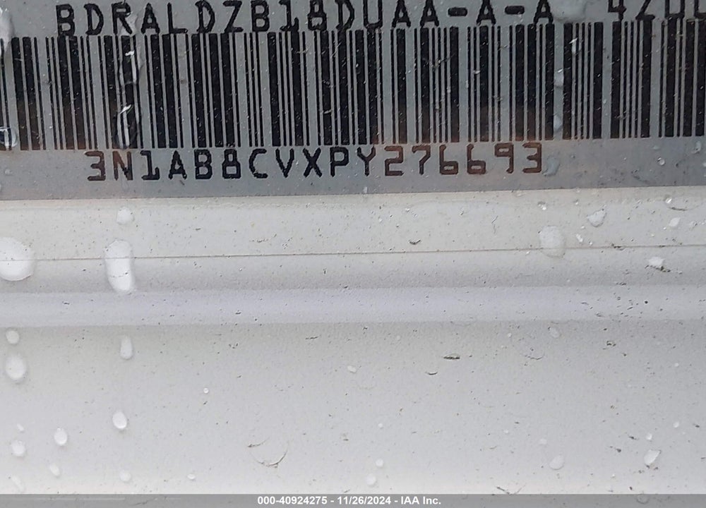2023 NISSAN SENTRA VIN: 3N1AB8CVXPY276693