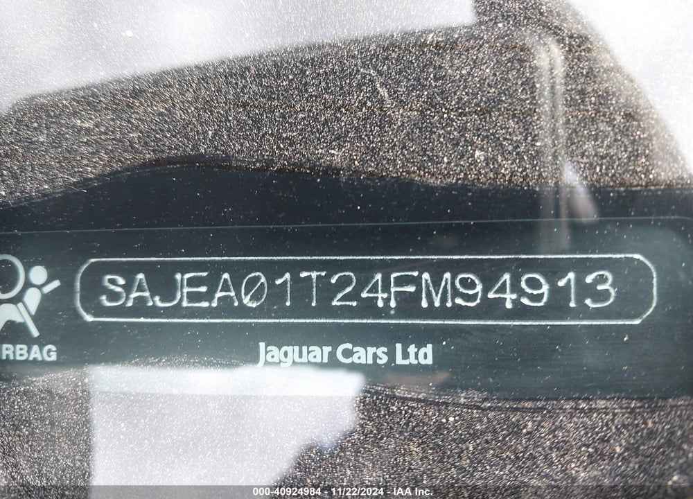 2004 JAGUAR S-TYPE 3.0L V6 VIN: SAJEA01T24FM94913