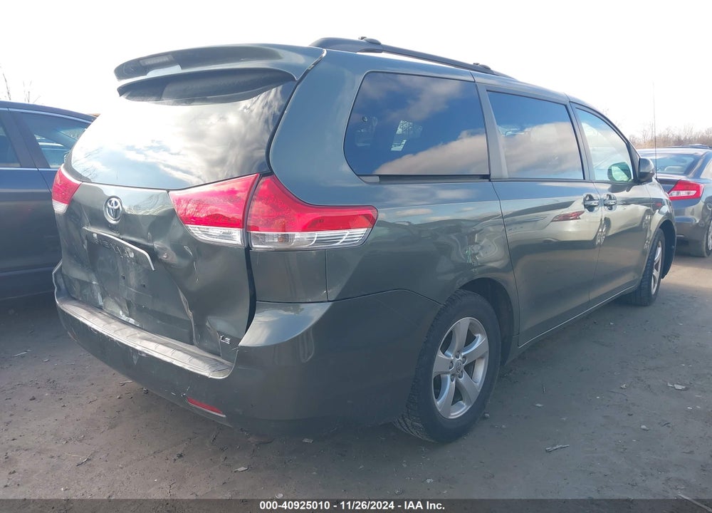 2012 TOYOTA SIENNA LE V6 8 PASSENGER VIN: 5TDKK3DC9CS278809
