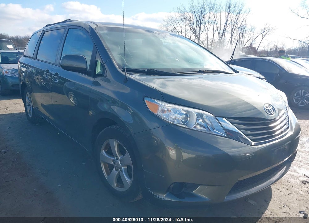 2012 TOYOTA SIENNA LE V6 8 PASSENGER VIN: 5TDKK3DC9CS278809