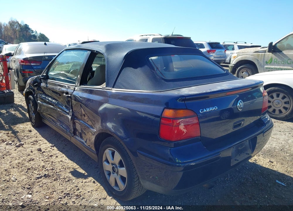 2002 VOLKSWAGEN CABRIO GLX VIN: 3VWDC21V12M807705
