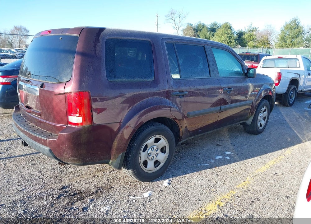 2009 HONDA PILOT LX VIN: 5FNYF48269B026986