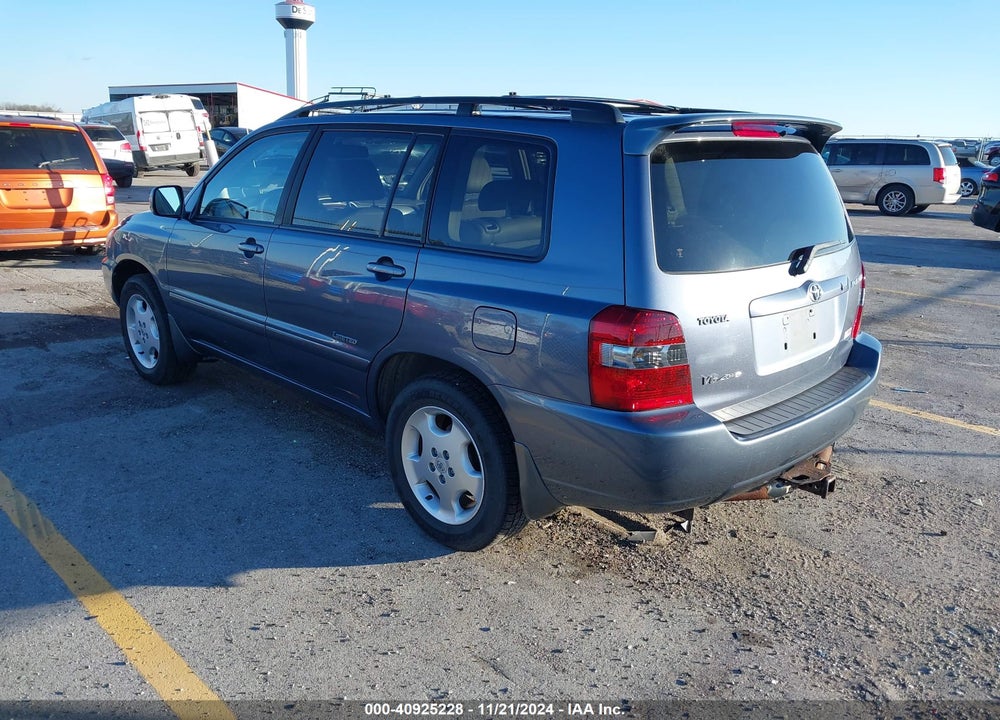 2007 TOYOTA HIGHLANDER LIMITED V6 VIN: JTEEP21A870207892