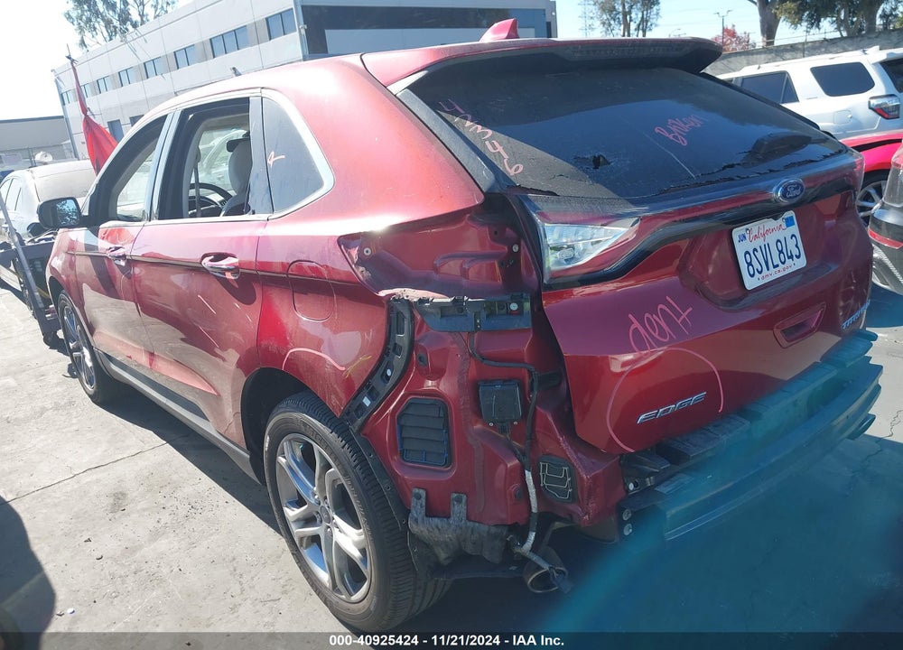 2016 FORD EDGE TITANIUM VIN: 2FMPK3K83GBB82780