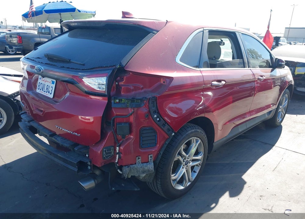 2016 FORD EDGE TITANIUM VIN: 2FMPK3K83GBB82780