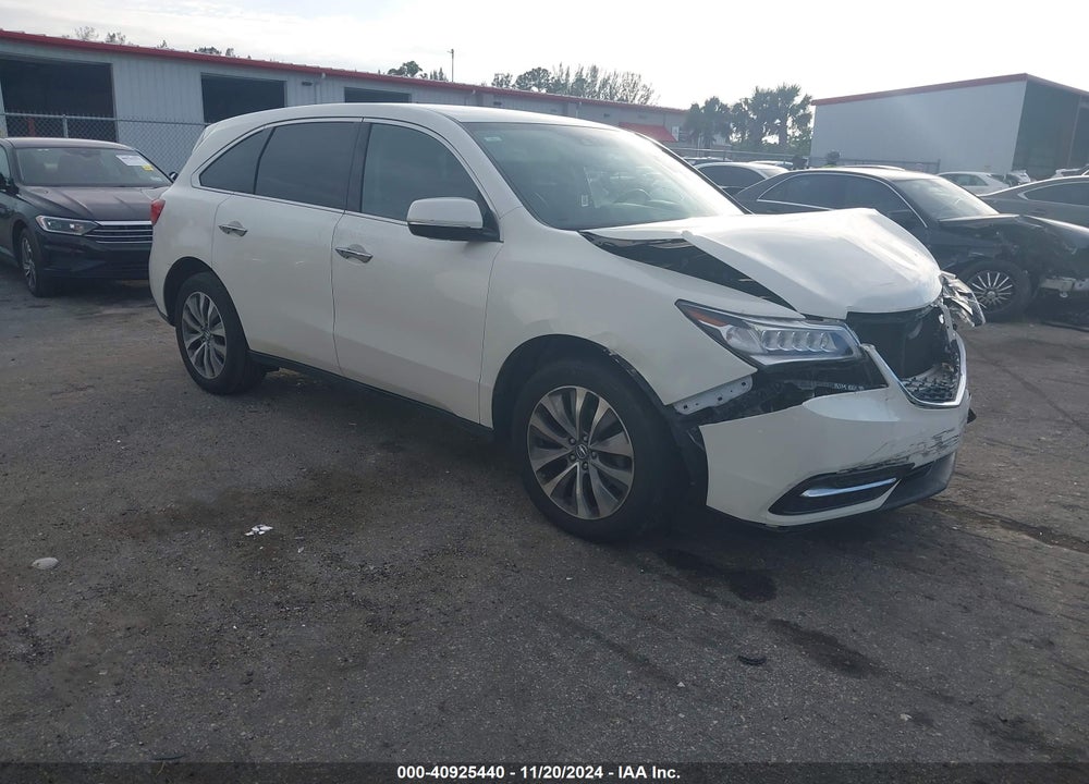 2015 ACURA MDX TECHNOLOGY PACKAGE VIN: 5FRYD4H48FB007308