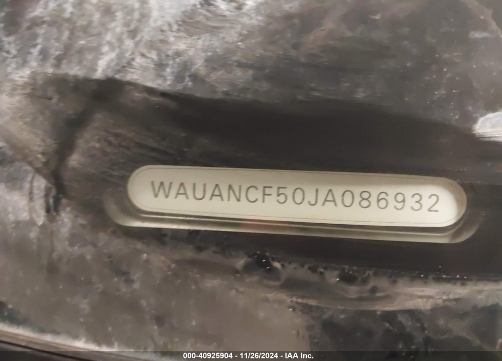 2018 AUDI A5 2.0T PREMIUM VIN: WAUANCF50JA086932