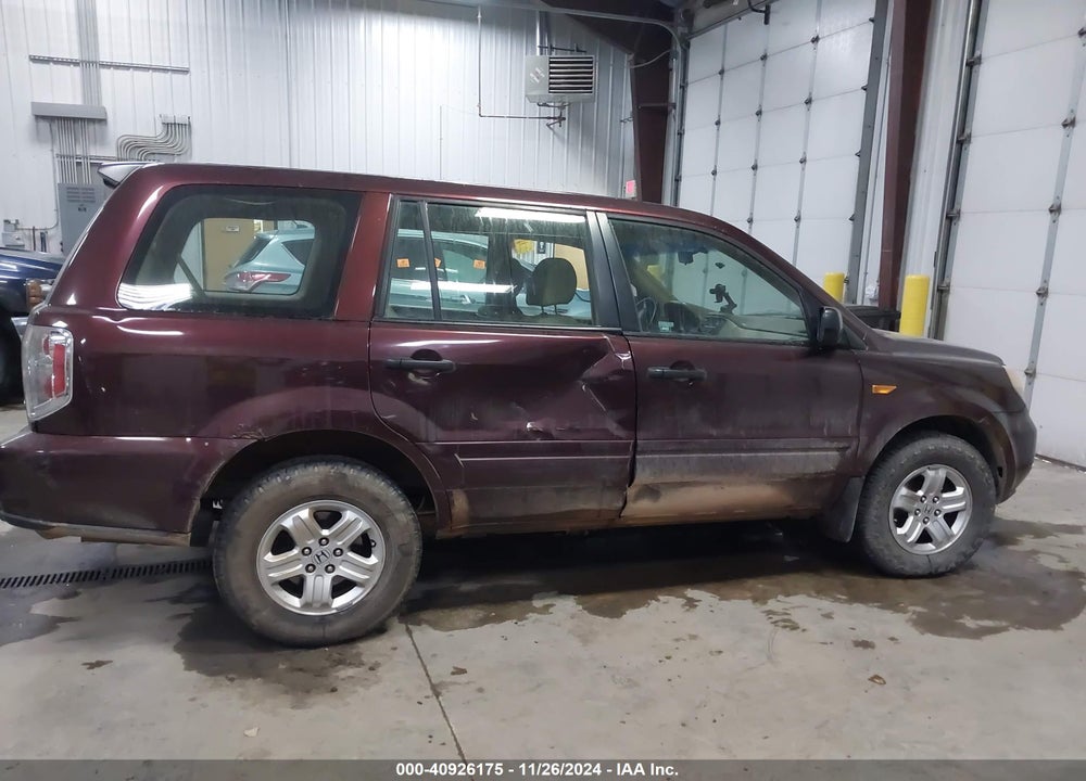 2007 HONDA PILOT LX VIN: 2HKYF18177H537790