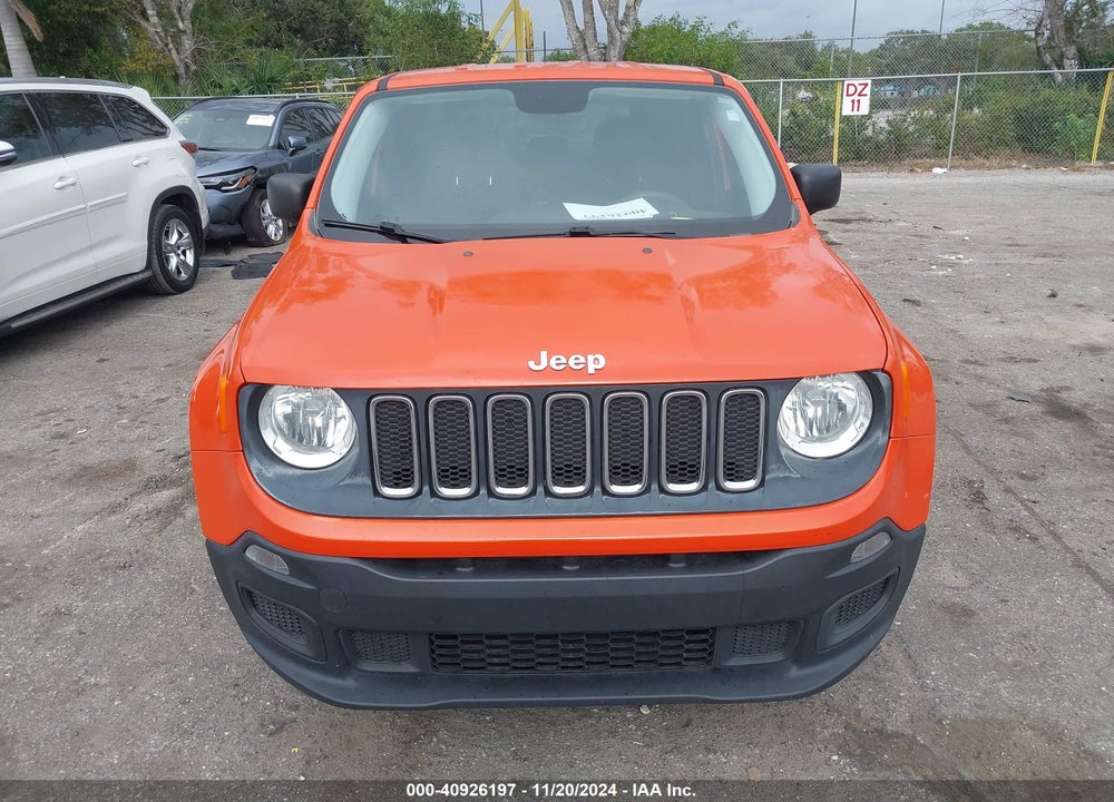 2016 JEEP RENEGADE SPORT VIN: ZACCJAAT8GPE29609