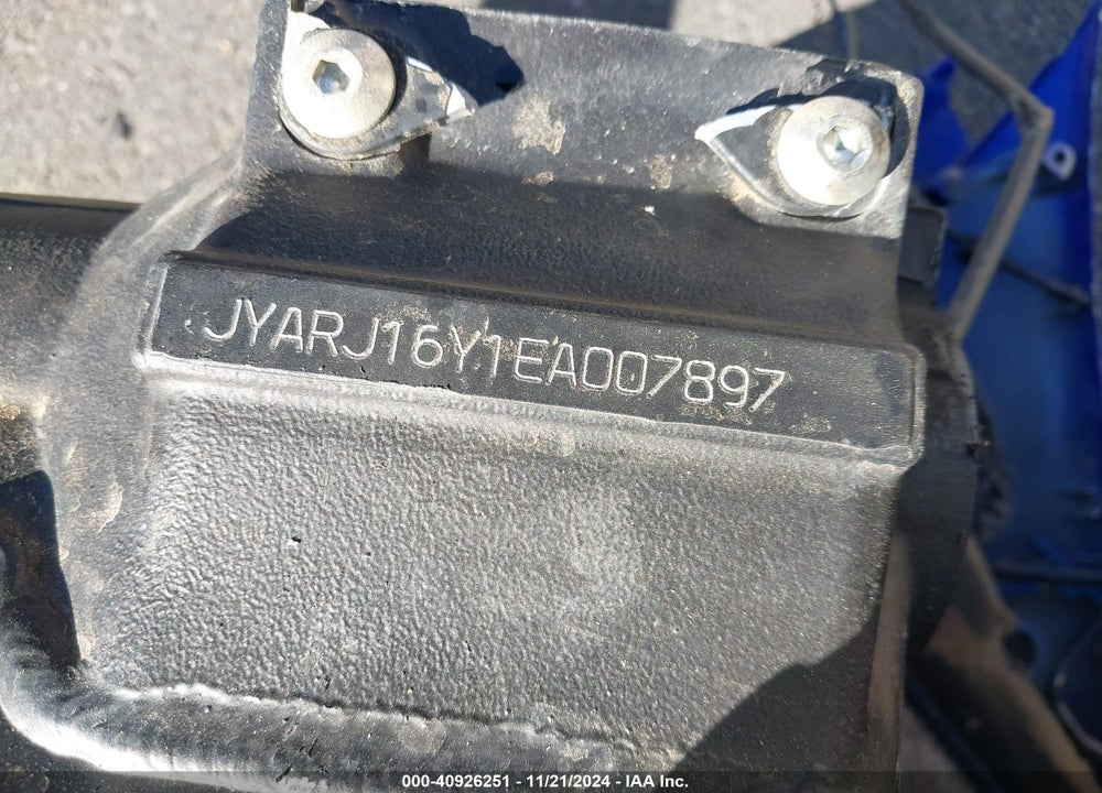 2014 YAMAHA YZFR6 C VIN: JYARJ16Y1EA007897