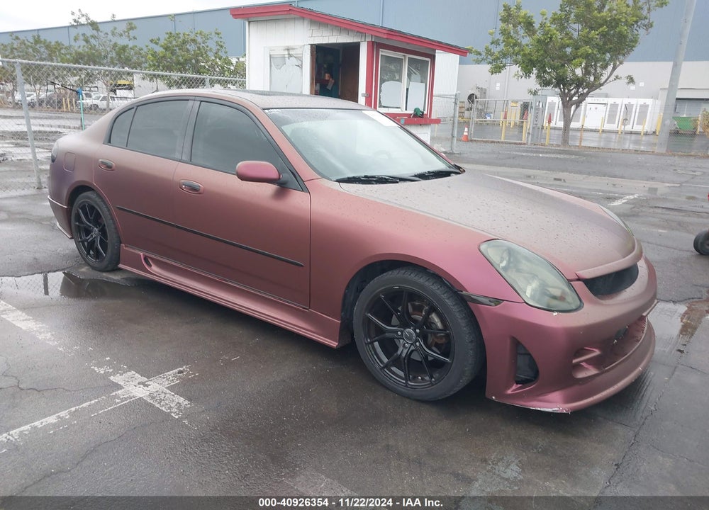 2003 INFINITI G35 BASE W/6 SPEED MANUAL VIN: JNKCV51EX3M018099