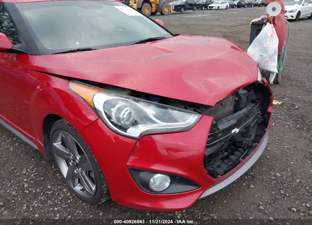 2013 HYUNDAI VELOSTER TURBO W/BLACK VIN: KMHTC6AE3DU173541