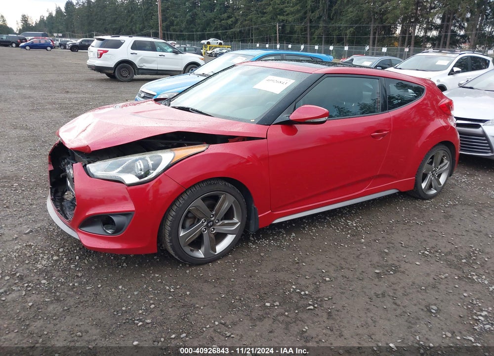 2013 HYUNDAI VELOSTER TURBO W/BLACK VIN: KMHTC6AE3DU173541