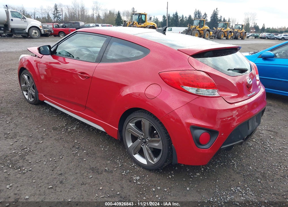 2013 HYUNDAI VELOSTER TURBO W/BLACK VIN: KMHTC6AE3DU173541