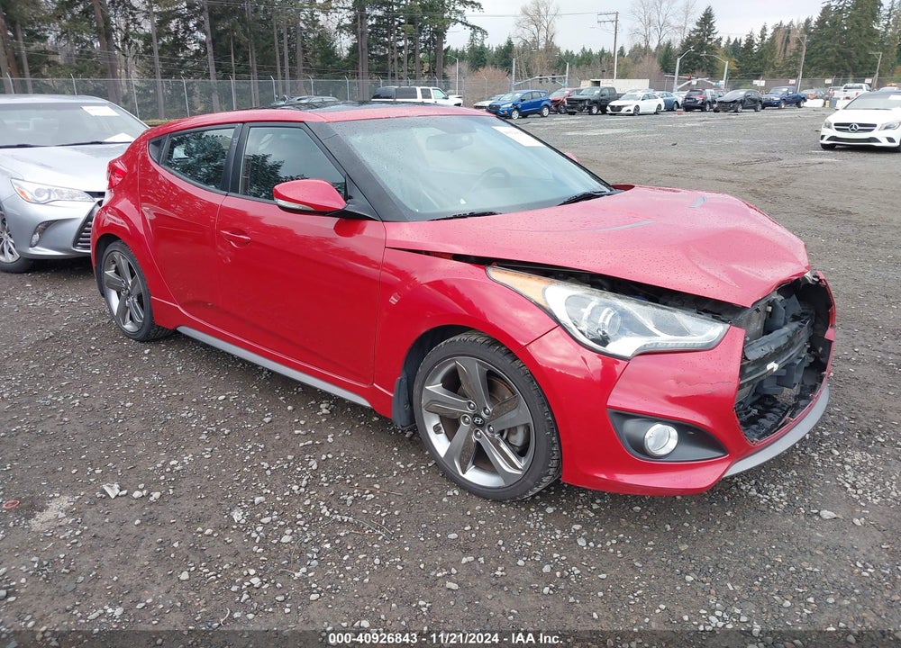 2013 HYUNDAI VELOSTER TURBO W/BLACK VIN: KMHTC6AE3DU173541