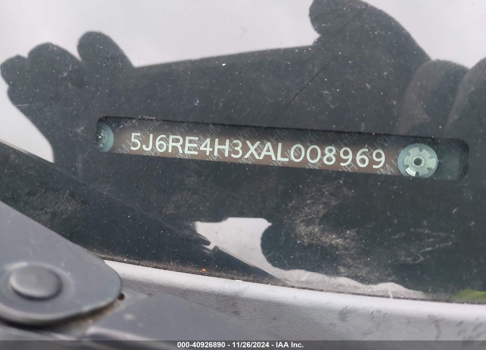 2010 HONDA CR-V LX VIN: 5J6RE4H3XAL008969